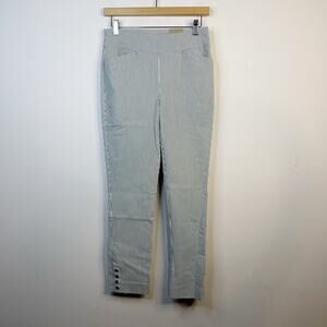Chicos Perfect Stretch Josie Slim Ankle Stripe Pants Classic Preppy 00 4 new Nwt